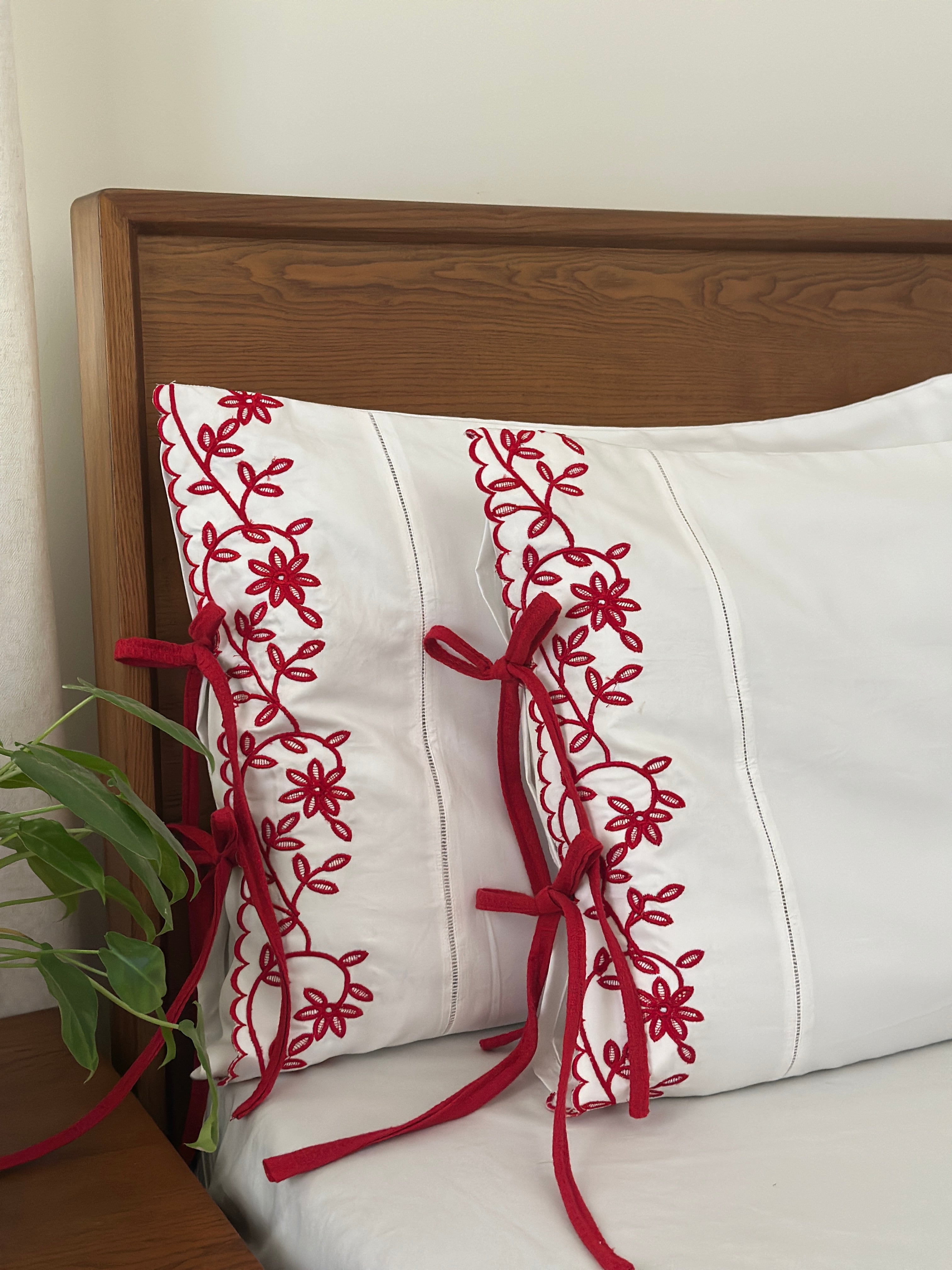Crimson Vine Pillows