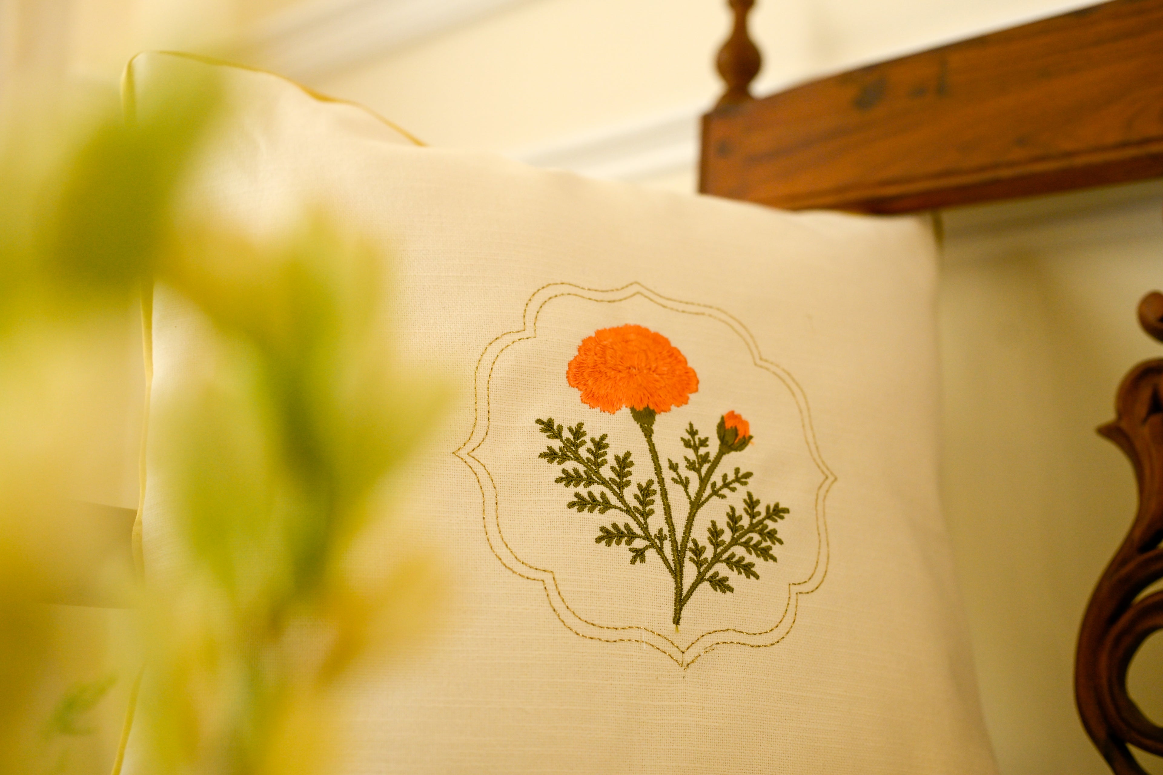 Marigold Onam Cushion Covers