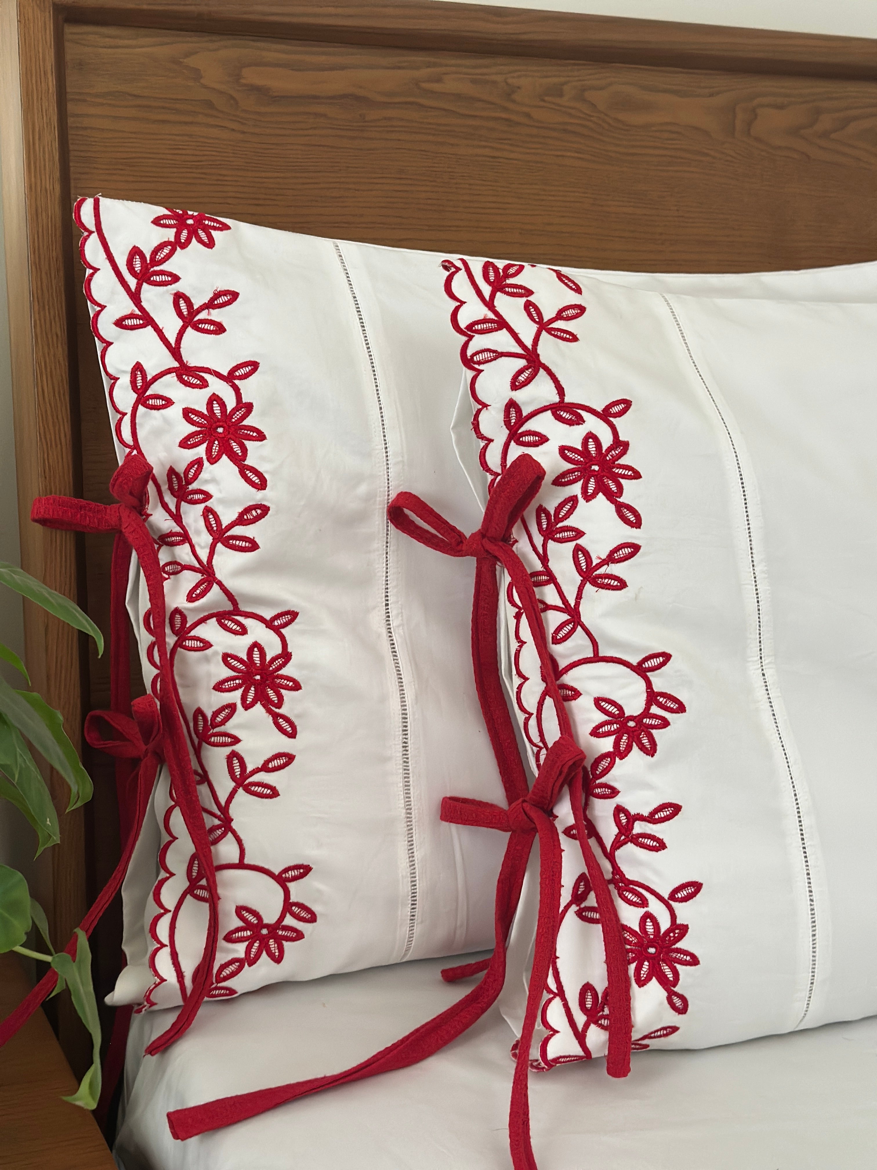 Crimson Vine Pillows