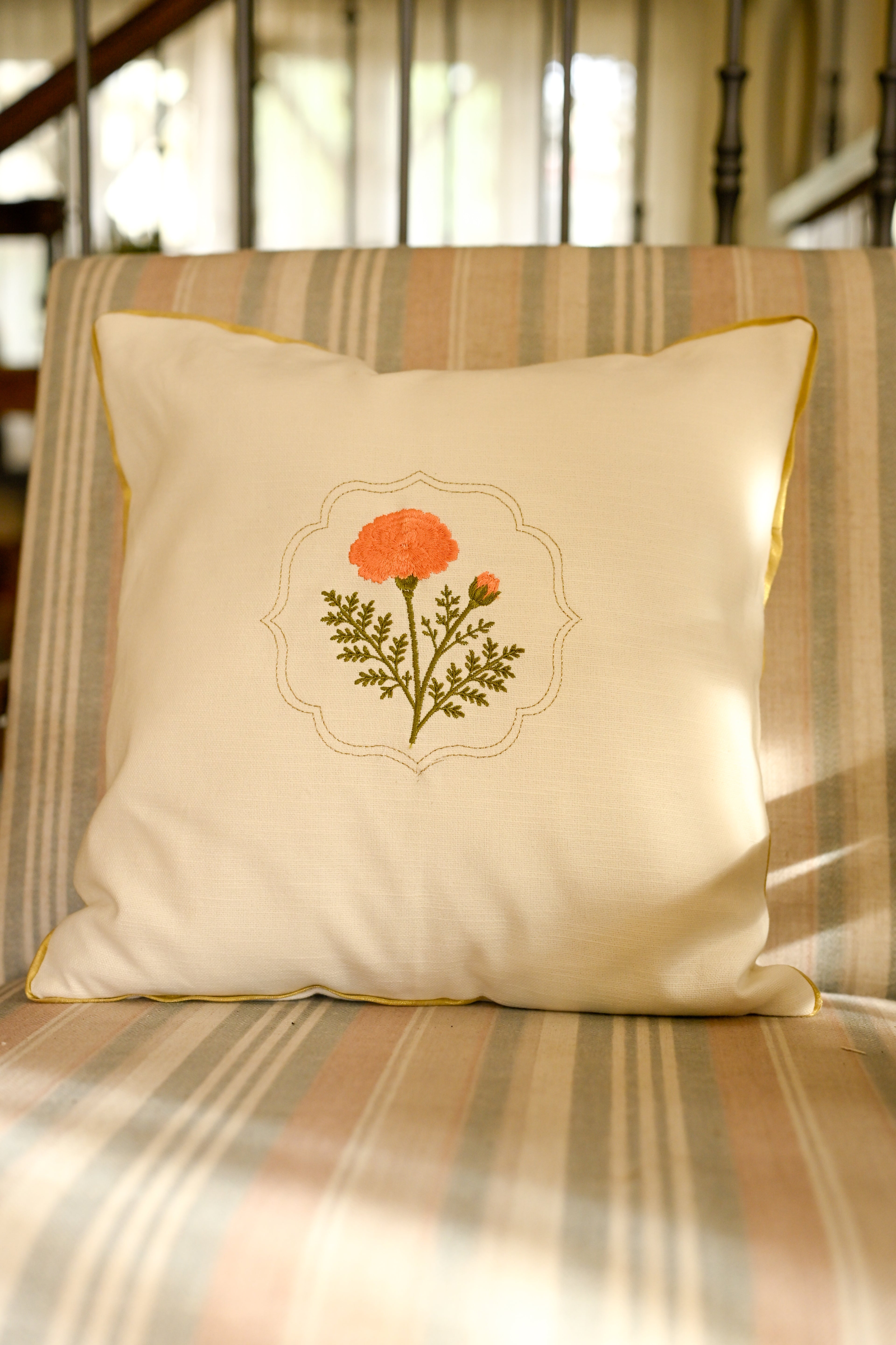 Marigold Onam Cushion Covers