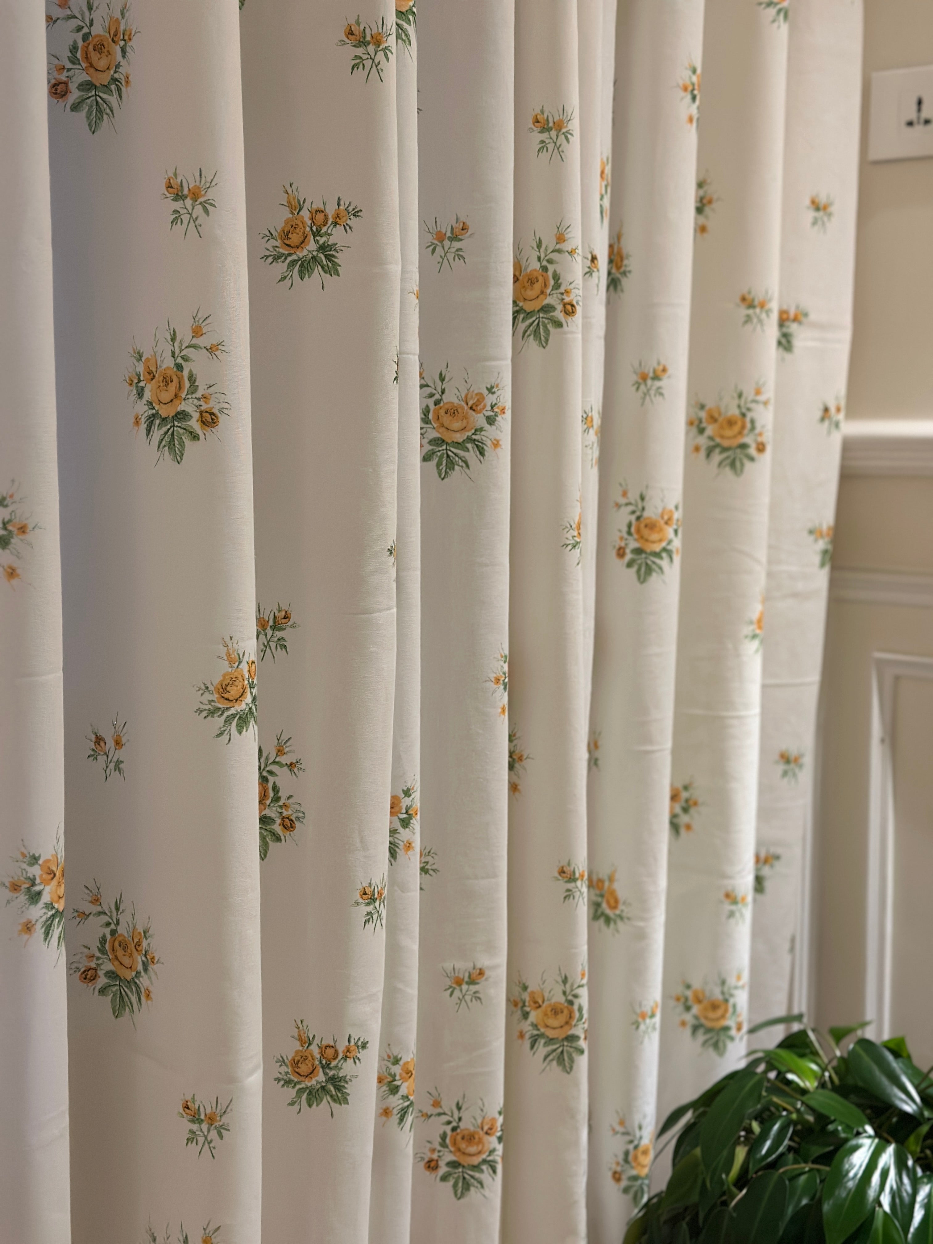Golden Sprig Opaque Curtain