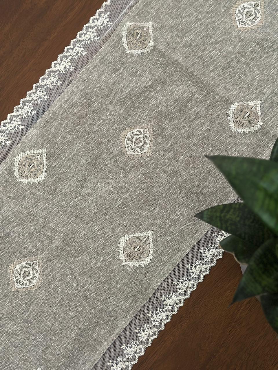 Linen Embroidery Runner