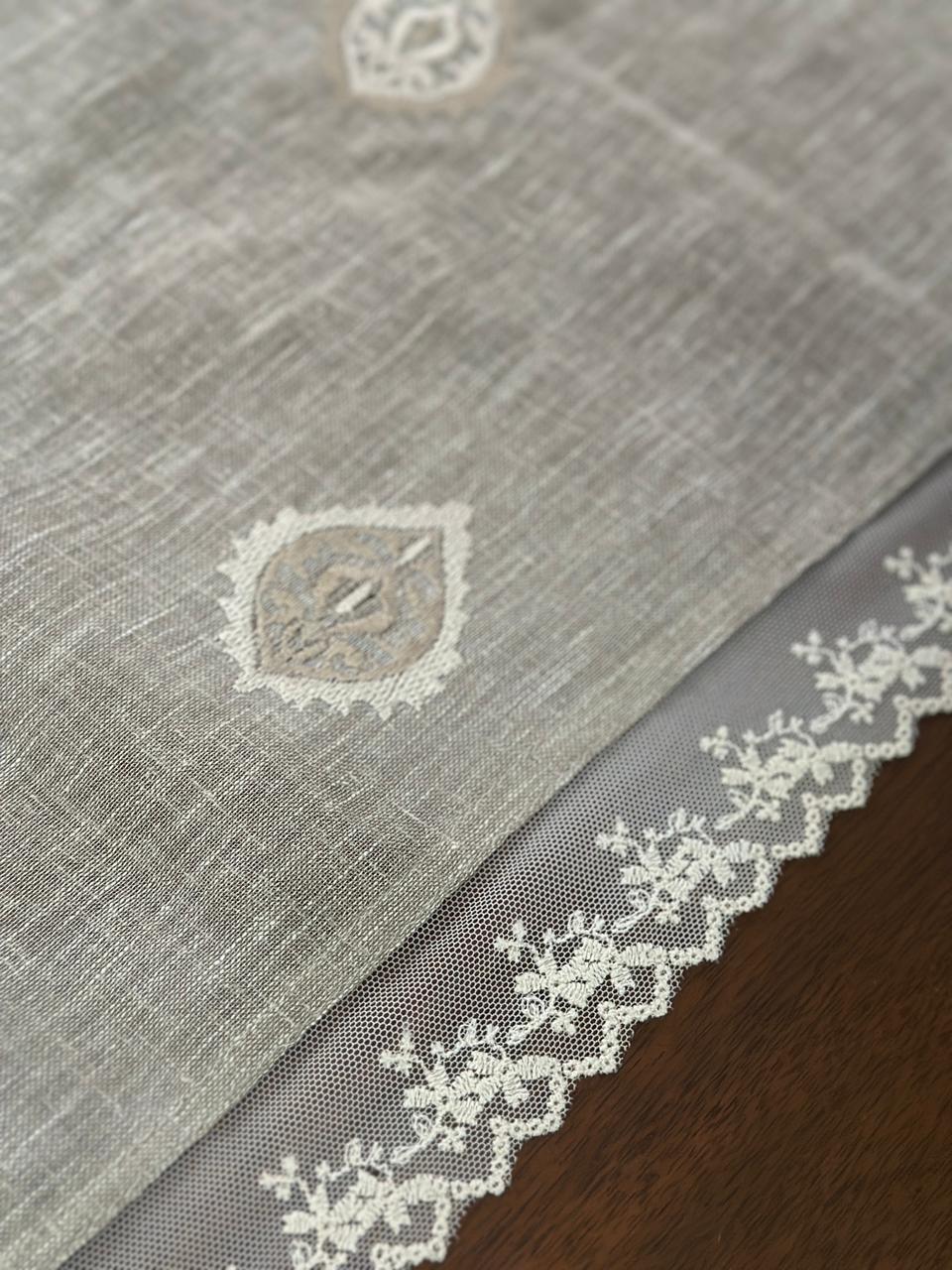 Linen Embroidery Runner