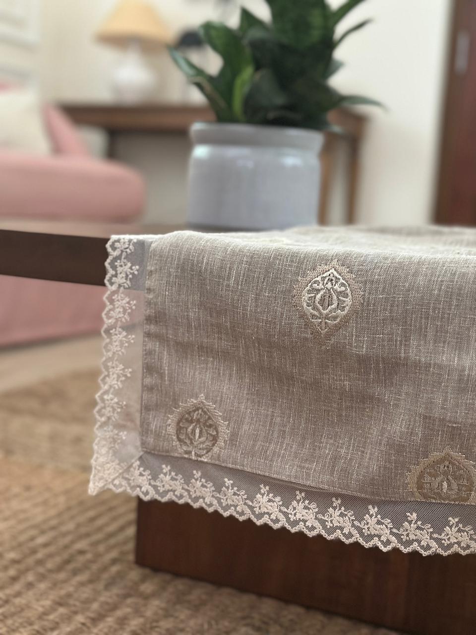 Linen Embroidery Runner