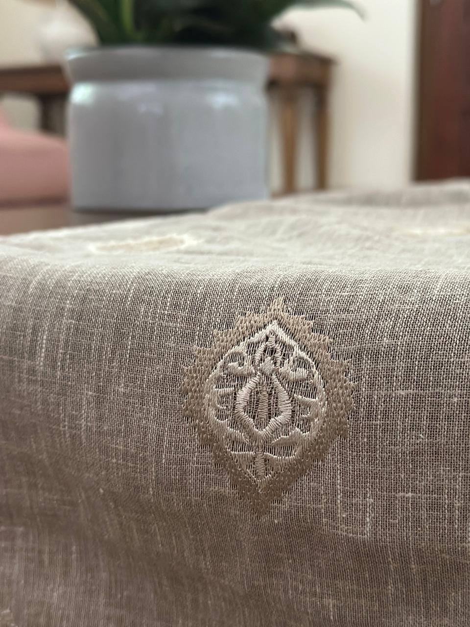 Linen Embroidery Runner