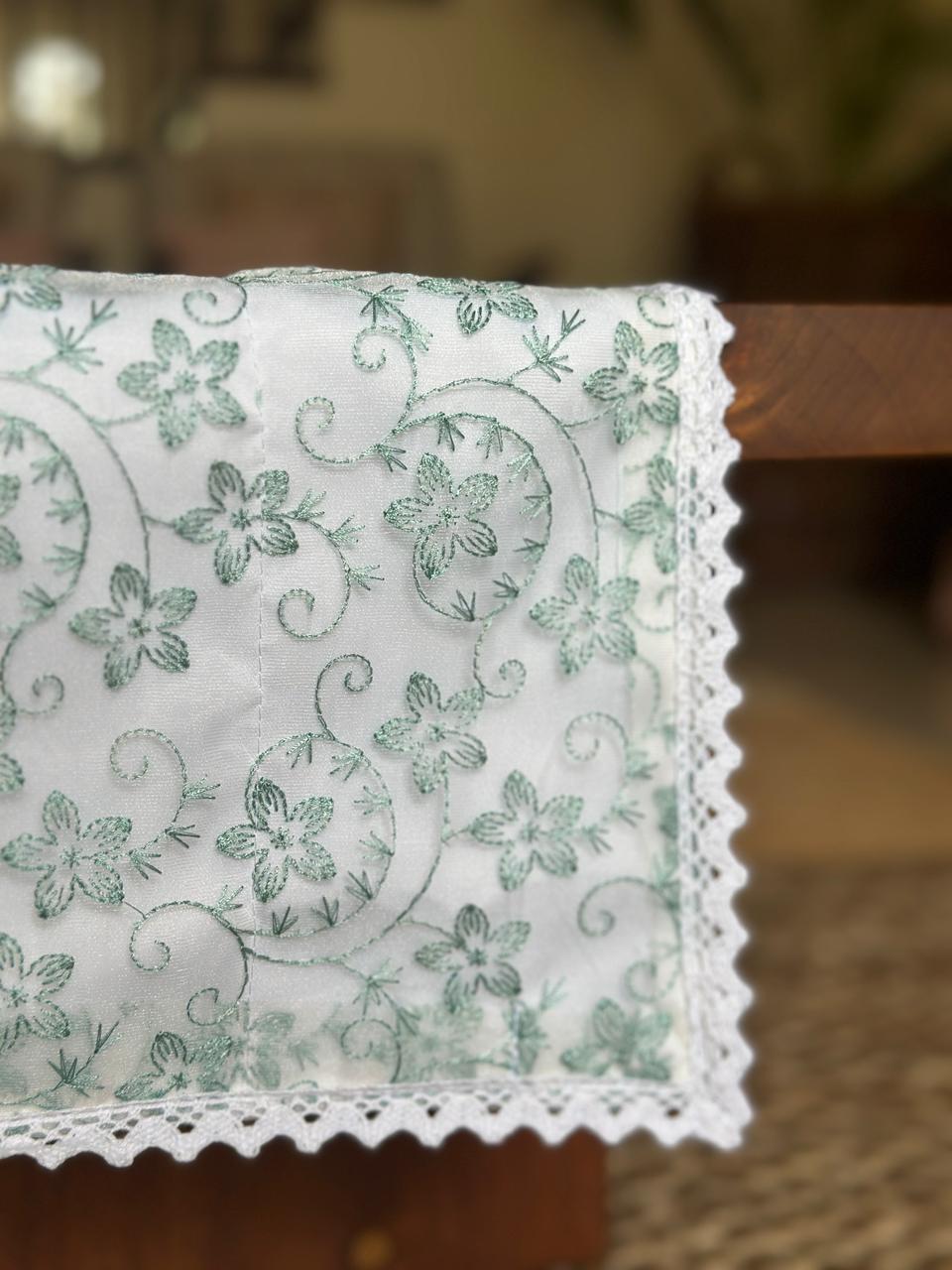 Teal Floral Runner