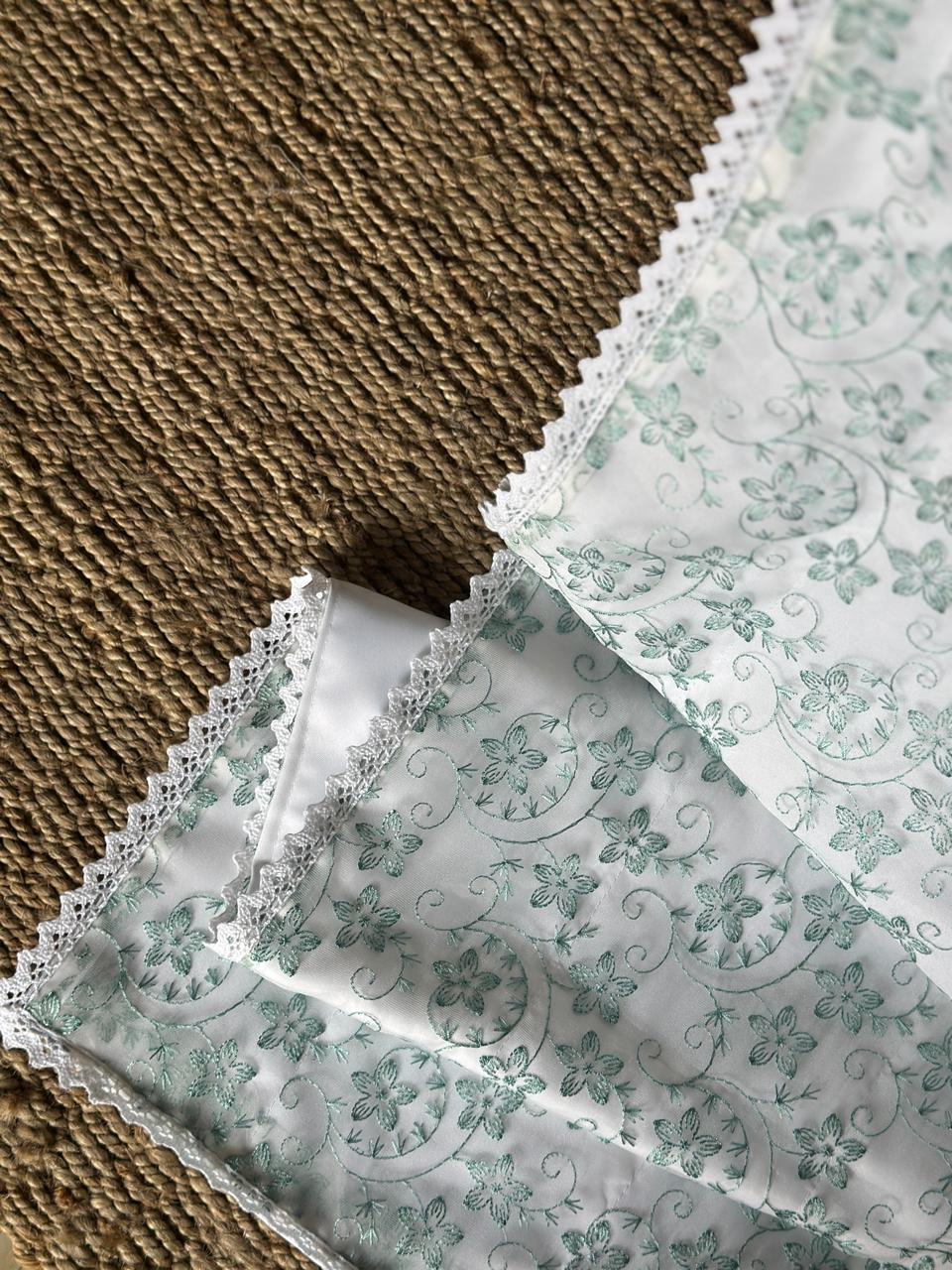 Teal Floral Runner