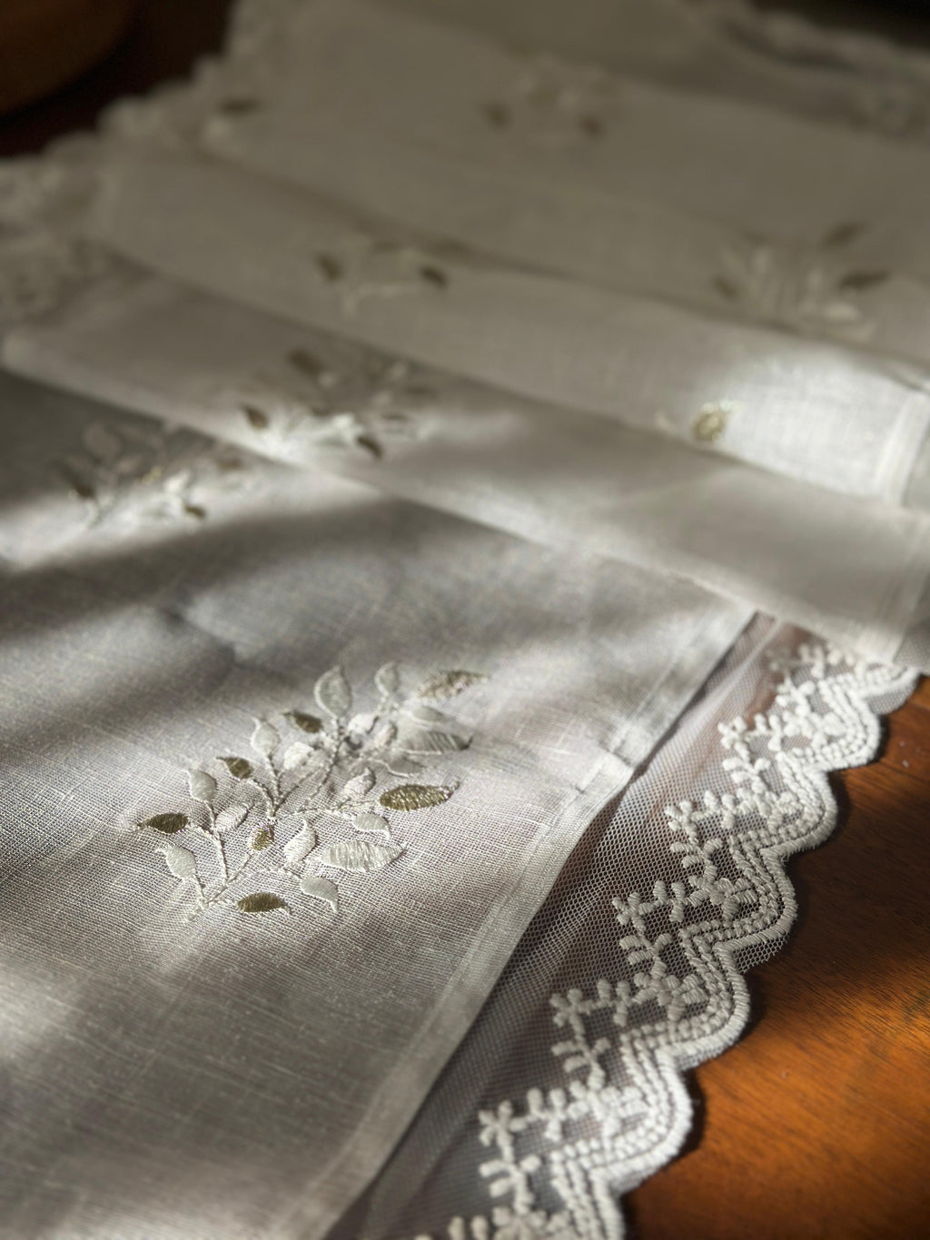 White Linen Runner