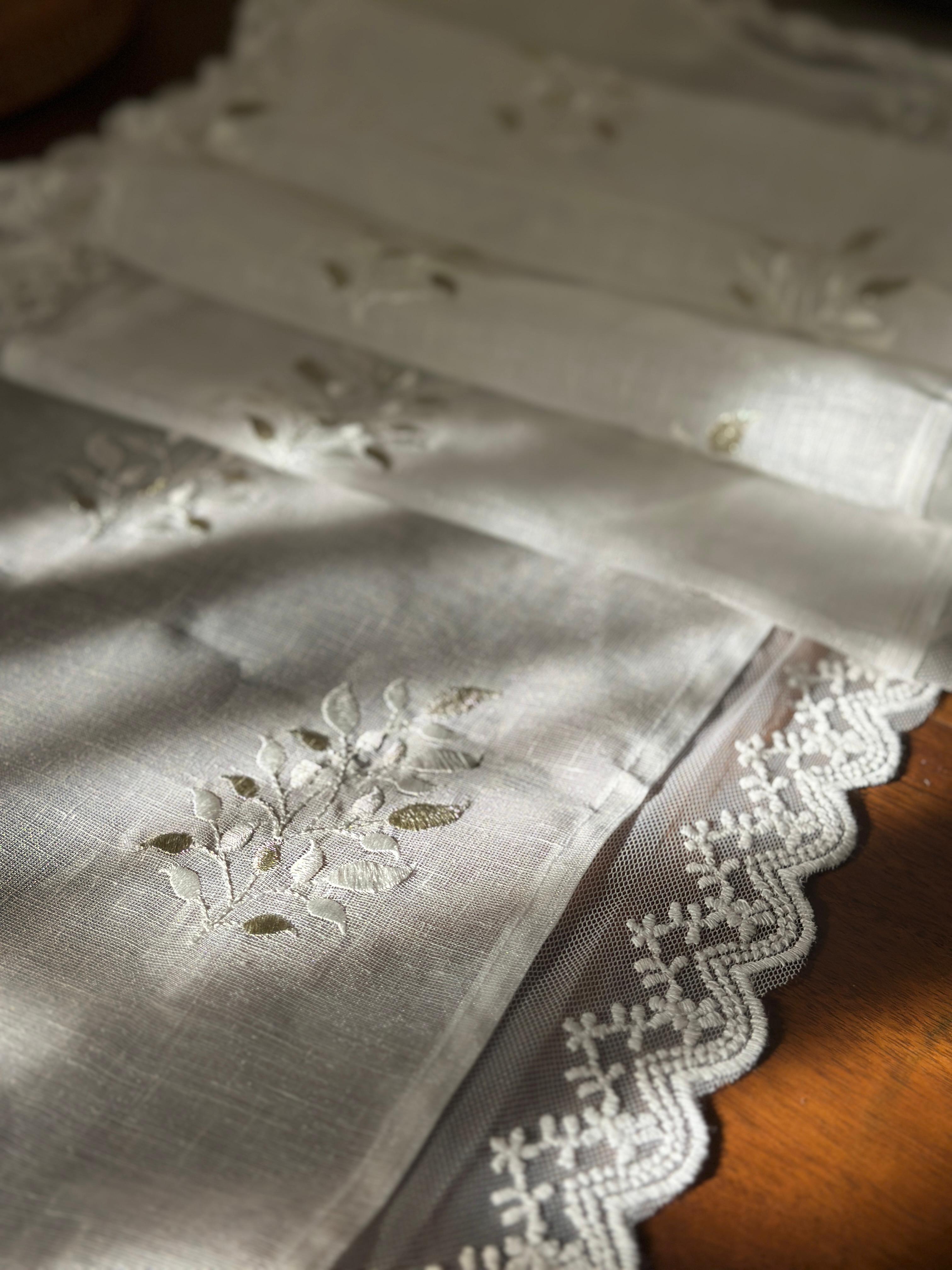 White Linen Runner
