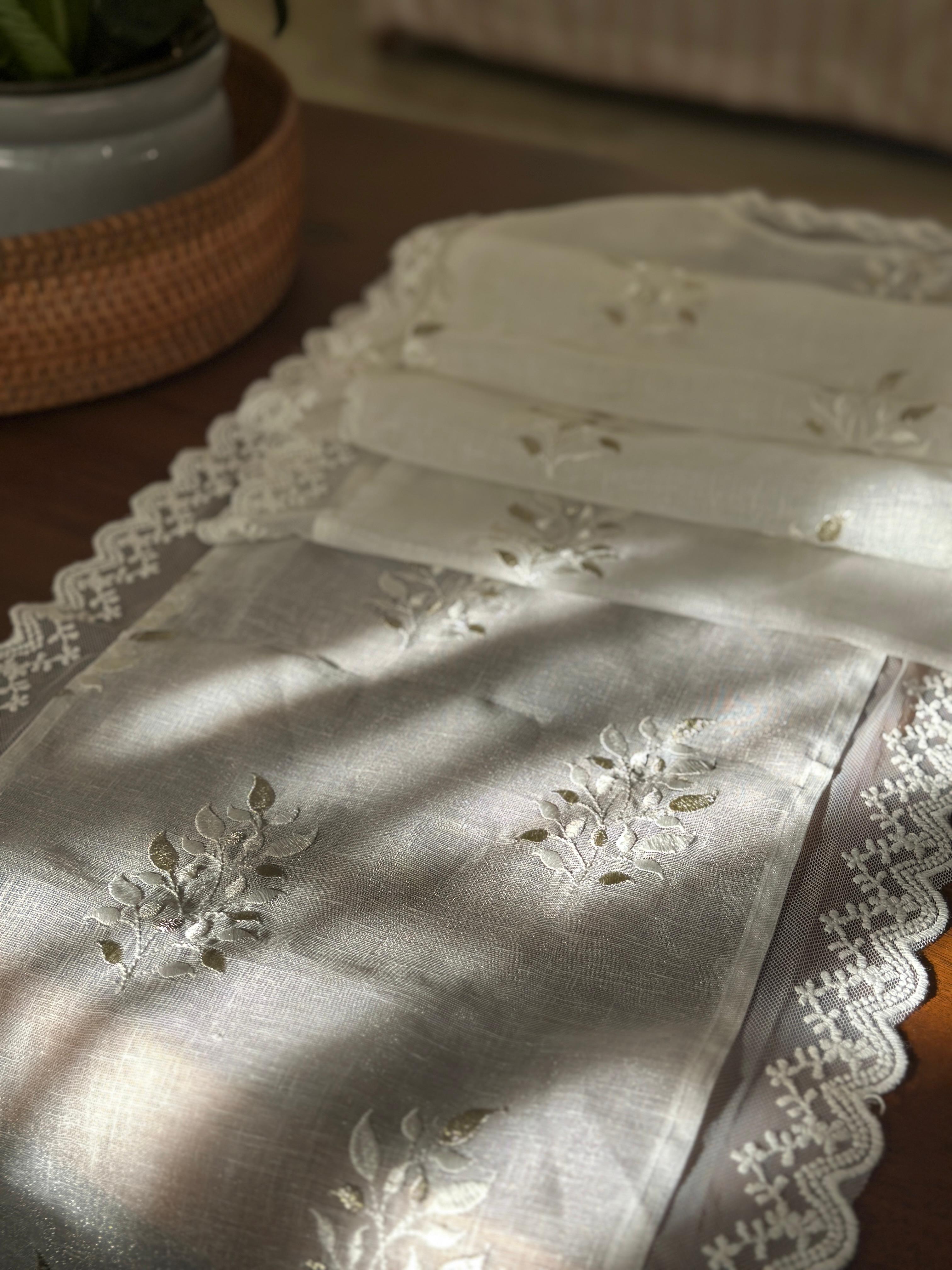 White Linen Runner