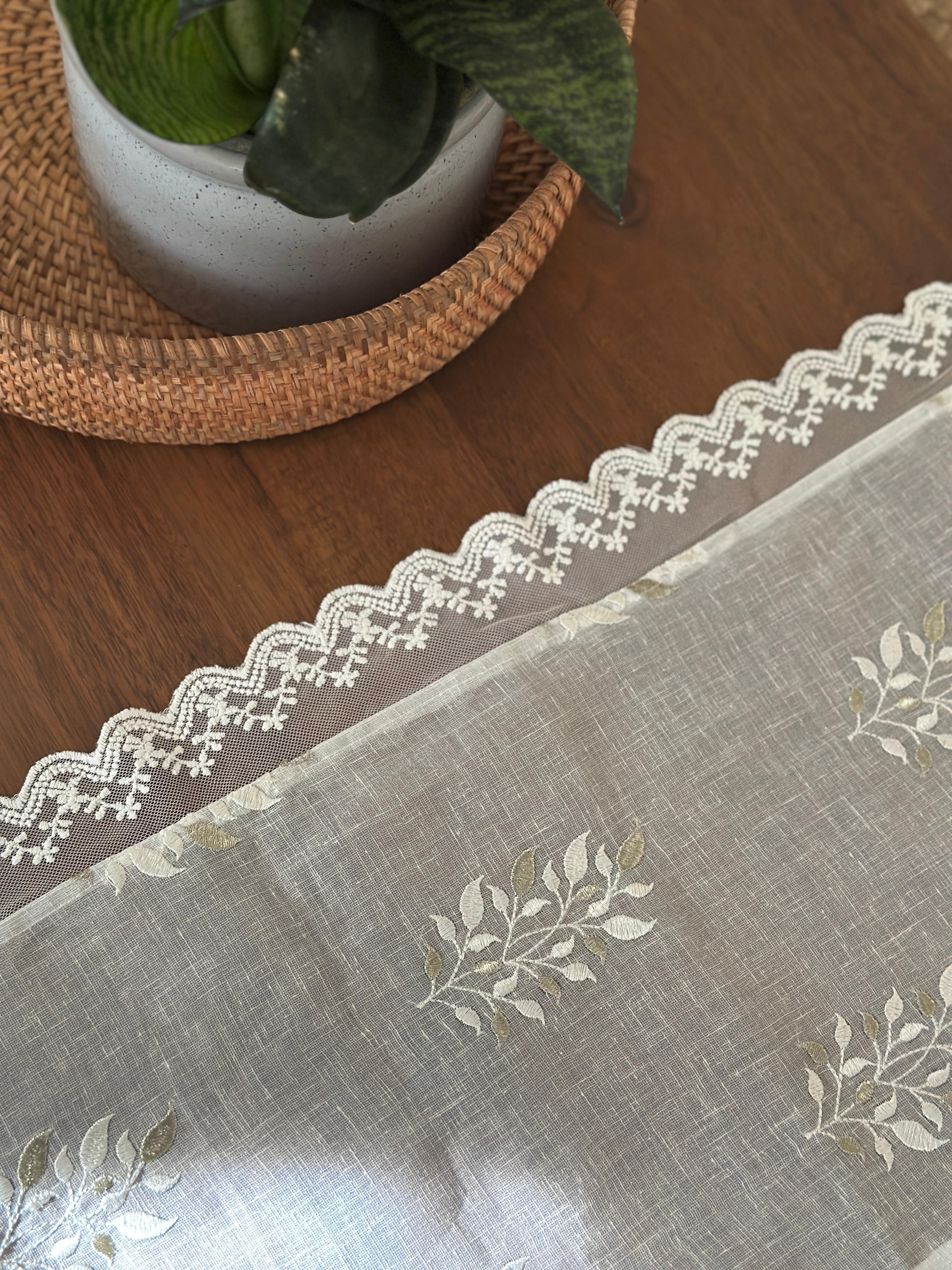 White Linen Runner
