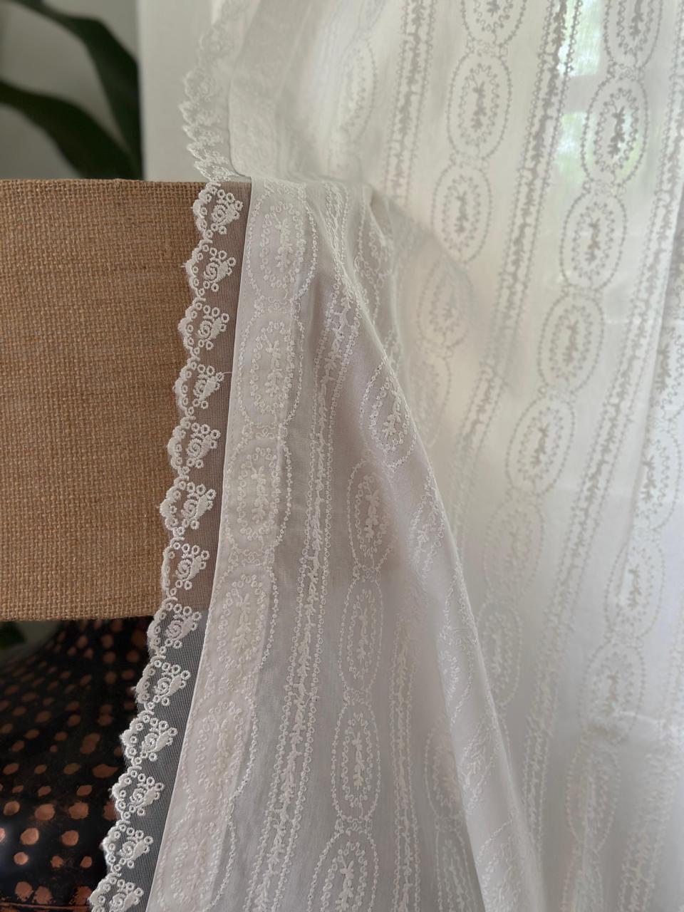 Whispers of White - Semisheer Curtain