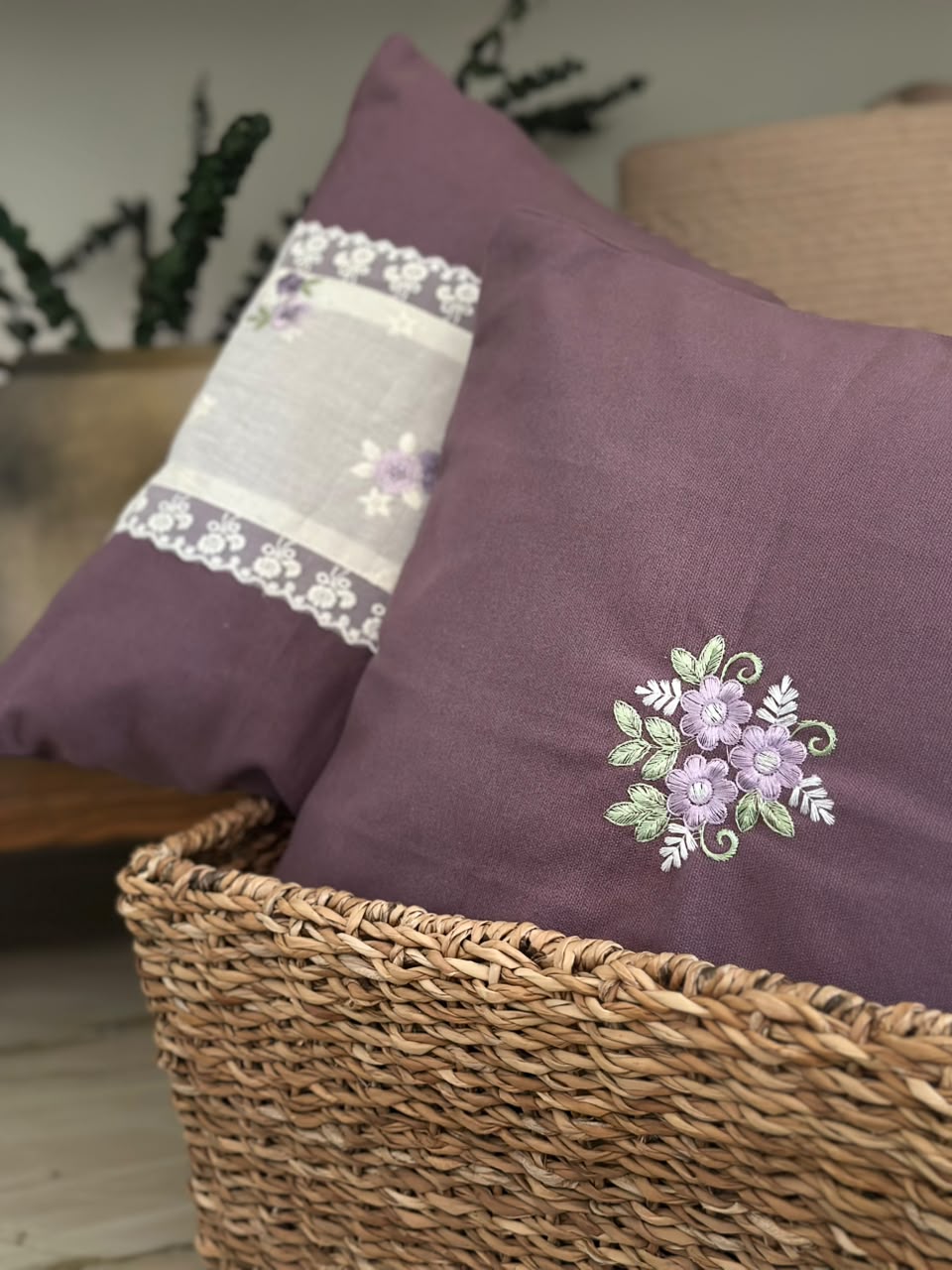Lavender Bloom Cushion Cover