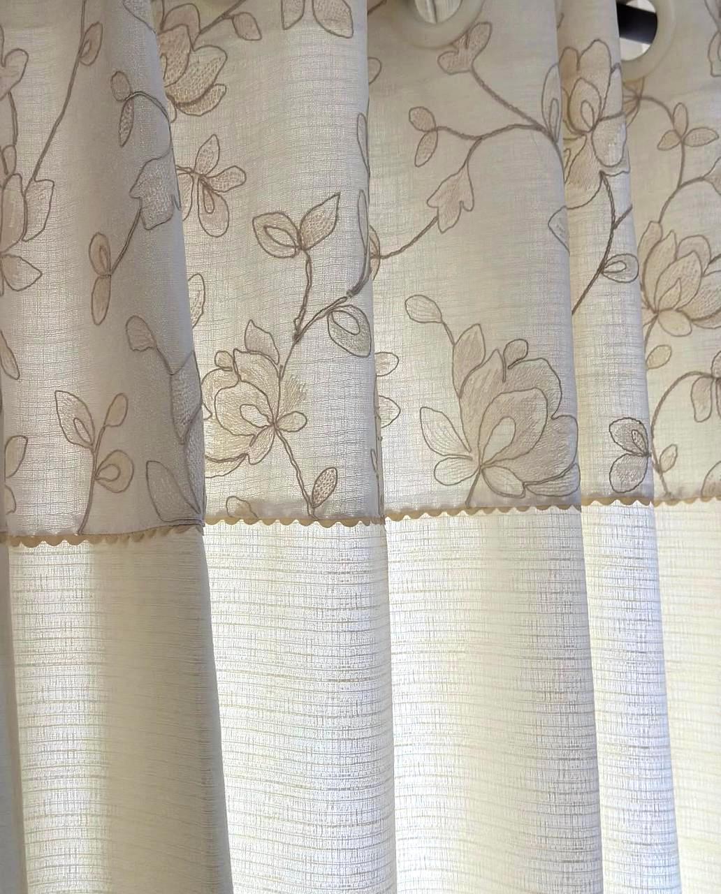 Ivory Vine Opaque curtain