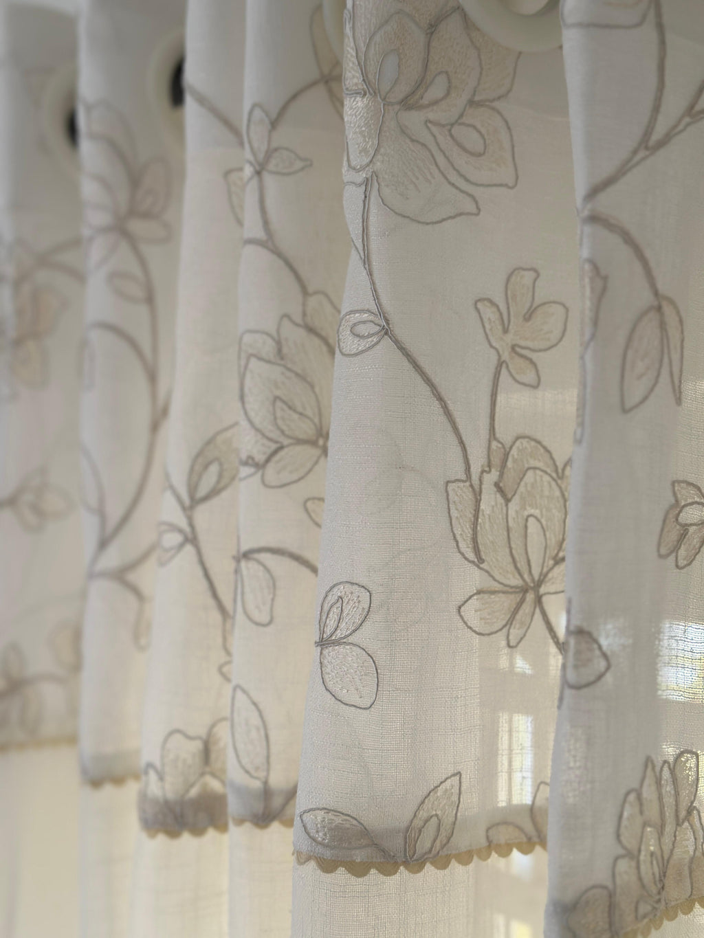 Ivory Vine Sheer Curtain